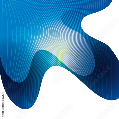 waves background, geometric figures on white background
