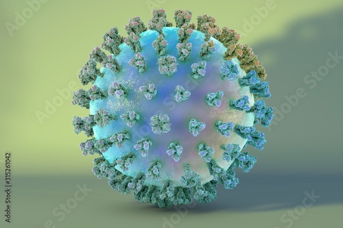 Swine flu virus H1N1, illustration photo