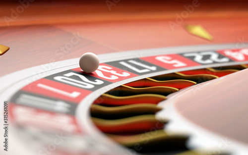 Roulette wheel, Illustration