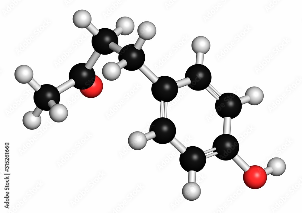 Raspberry ketone molecule Raspberry ketone molecule