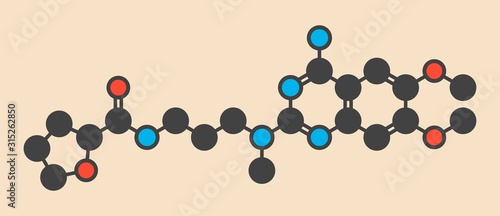 Alfuzosin BPH drug molecule photo