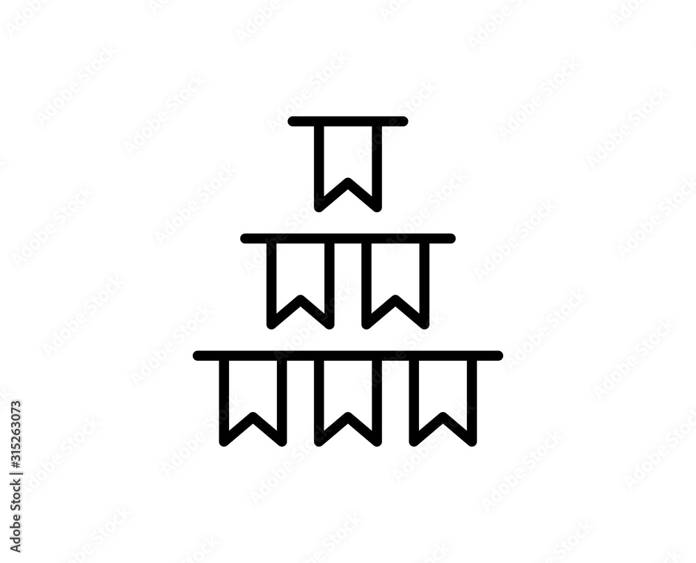Garland line icon Garland line icon