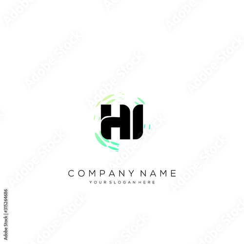 HI Letter Multiply Colorful Logo Designs vector