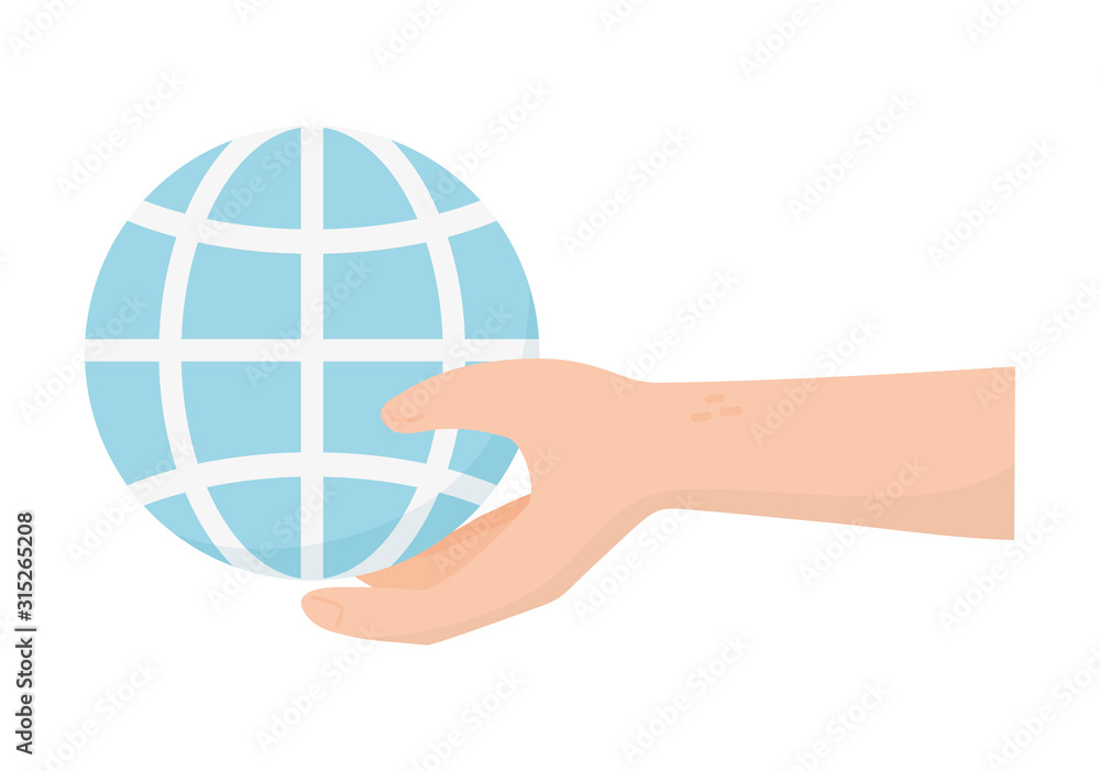 hand holding world charity and donation concept hand holding world charity and donation concept