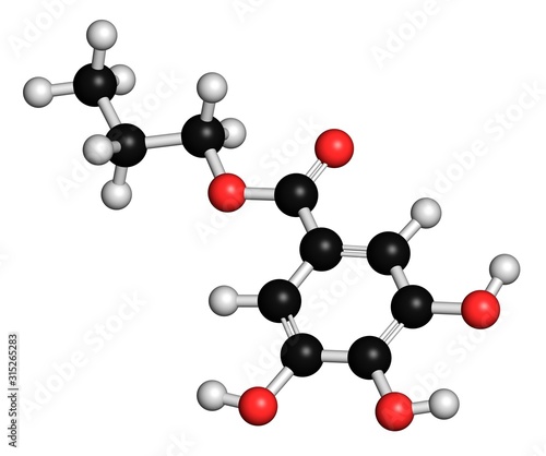 Propyl gallate antioxidant, illustration