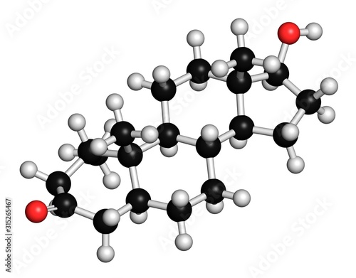 Mesterolone molecule, illustration photo
