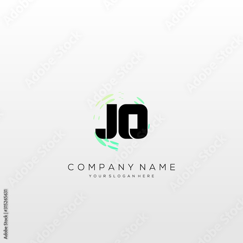 JO Letter Multiply Colorful Logo Designs vector