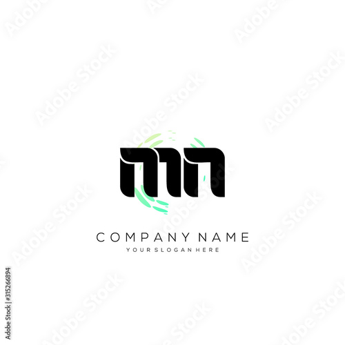 MN Letter Multiply Colorful Logo Designs vector