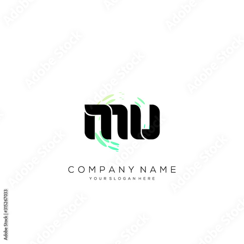 MU Letter Multiply Colorful Logo Designs vector