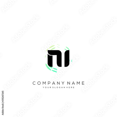 NI Letter Multiply Colorful Logo Designs vector