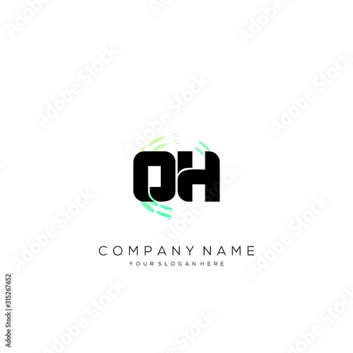 OH Letter Multiply Colorful Logo Designs vector