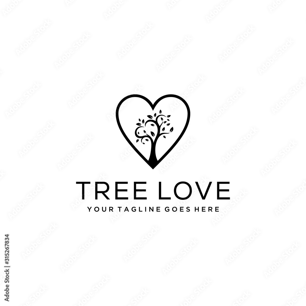 Creative Tree logo, sign vector logo template