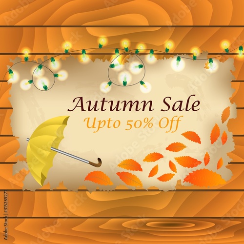 autumn sale and other typography banner template, vector illustration