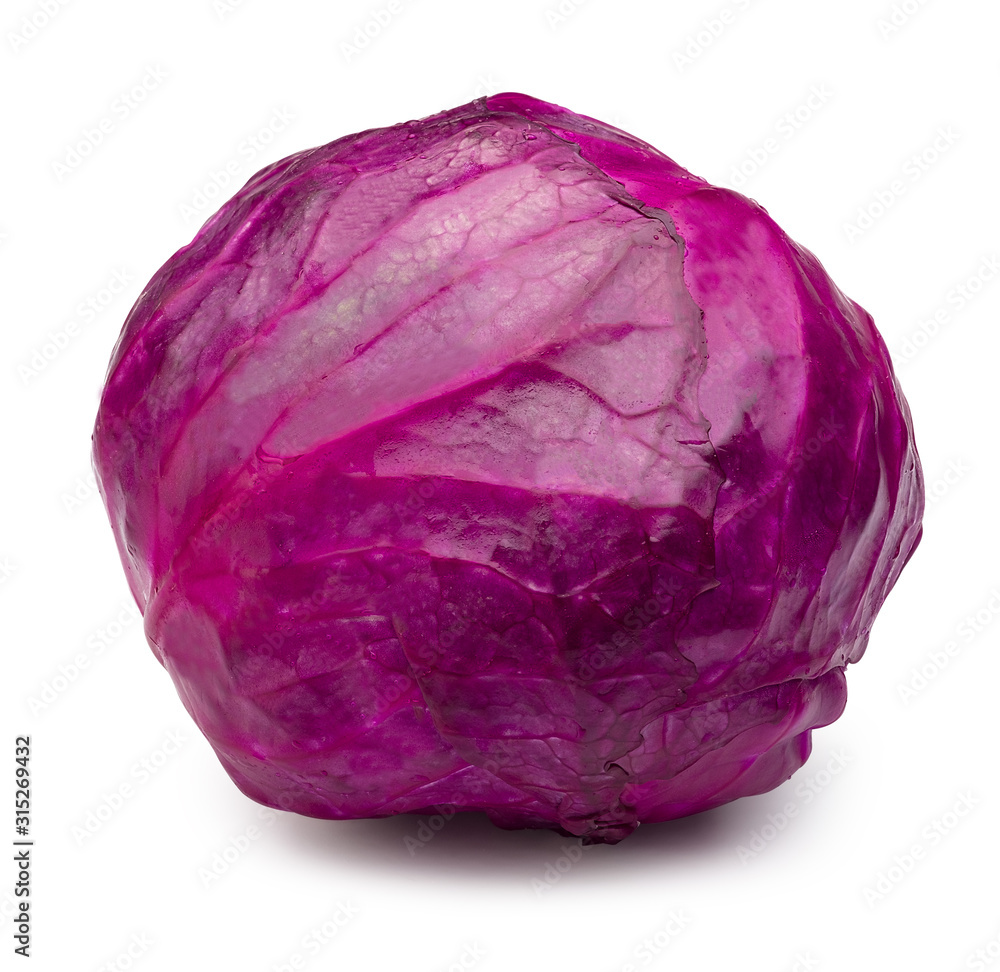 Fresh Purple cabbage isolated on white with clipping path. Fresh Purple cabbage isolated on white with clipping path.