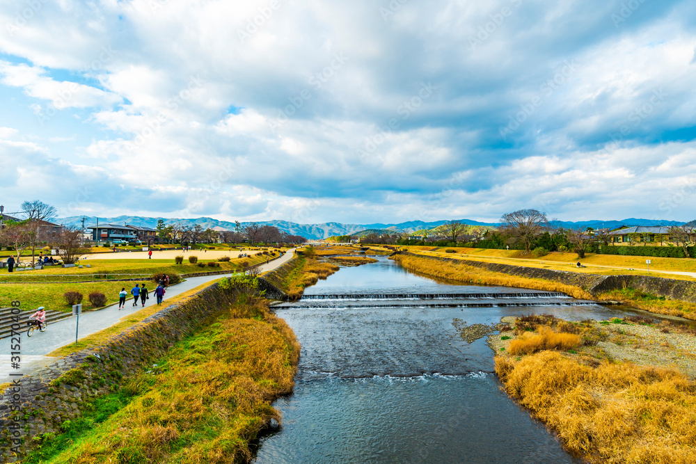 京都 鴨川の風景