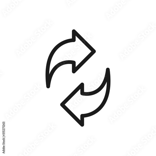 Free Download refresh arrow direction icon linear design - GFXLoad
