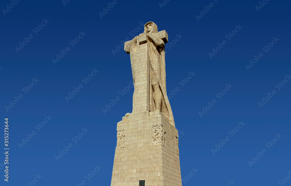Monument to the Discovery Faith or Monument to Columbus, located in the city of Huelva, where the Tinto and Odiel rivers converge Monument to the Discovery Faith or Monument to Columbus, located in the city of Huelva, where the Tinto and Odiel rivers converge