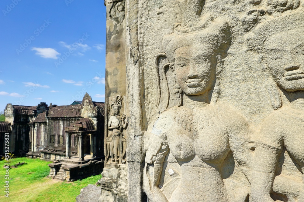 Obraz premium Smile in stone- Cambodia Angkor