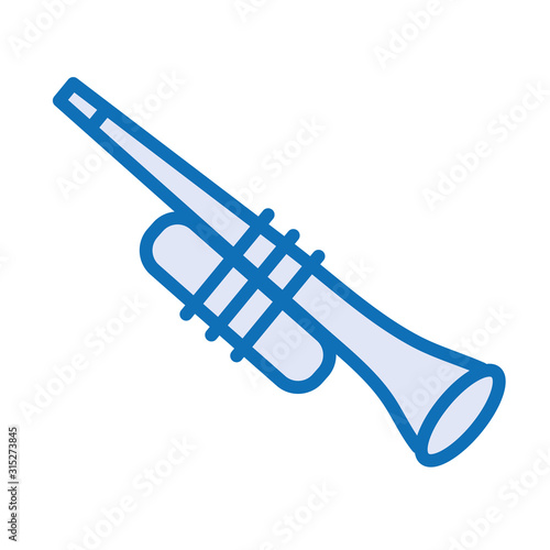 trumpet musical instrument isolated icon