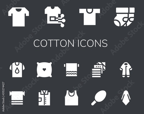 Modern Simple Set of cotton Vector filled Icons