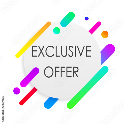 EXCLUSIVE OFFER - PROMOTION LABEL - ADVERTISEMENT