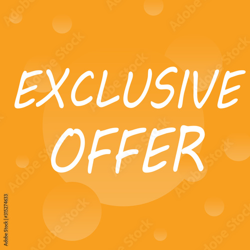 EXCLUSIVE OFFER - PROMOTION LABEL - ADVERTISEMENT