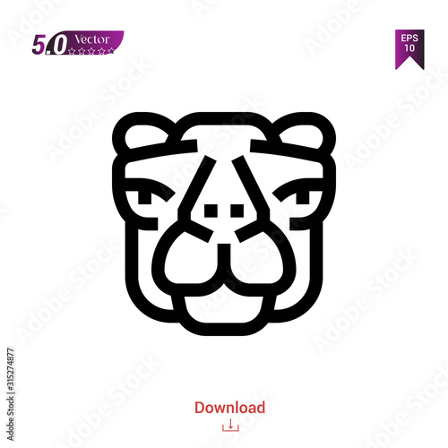 Outline camel head icon. camel head icon vector isolated on white background. Graphic design, material-design, animal icons, mobile application, logo, user interface. EPS 10 format vector