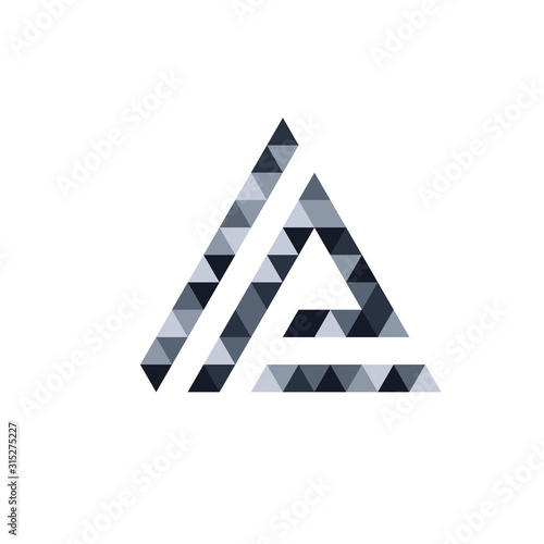 Letter A P or L in triangle...