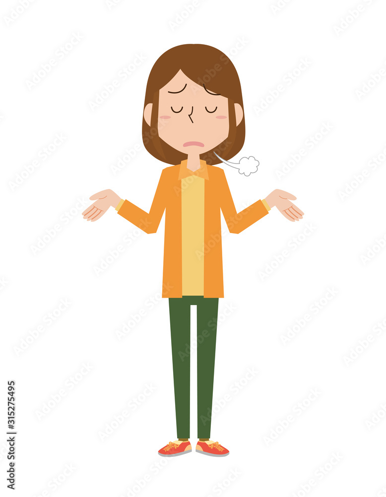 女性 ため息 落ち込む 不安 あきらめ あきらめる お手上げ 女性 ため息 落ち込む 不安 あきらめ あきらめる お手上げ