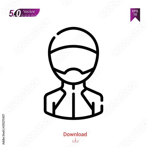 Outline bobsleigh icon. bobsleigh icon vector isolated on white background. Graphic design, material-design,sport-avatars icons mobile application, logo, user interface. EPS 10 format vector