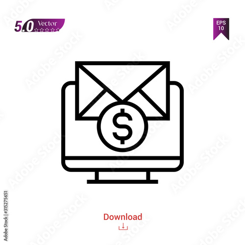 Outline blackmail icon. blackmail icon vector isolated on white background. Graphic design, material-design, corruption-elements icons mobile application, logo, user interface. EPS 10 format vector