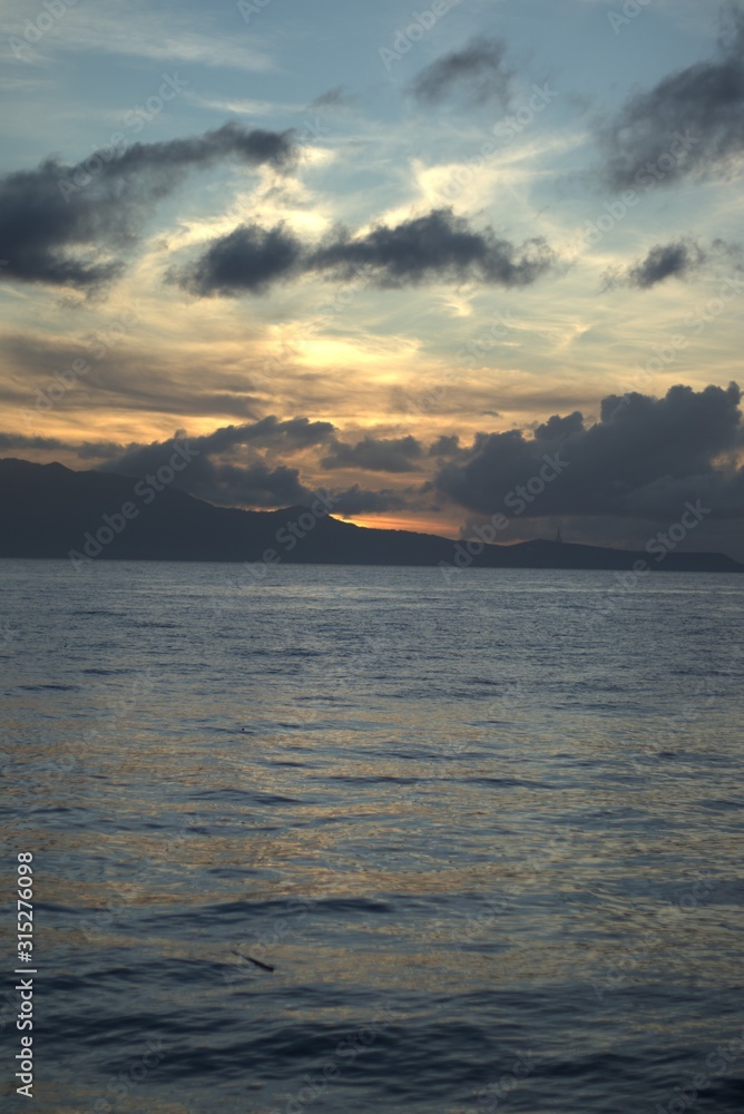 Sunrise at the beach of Mabini Batangas Philippines