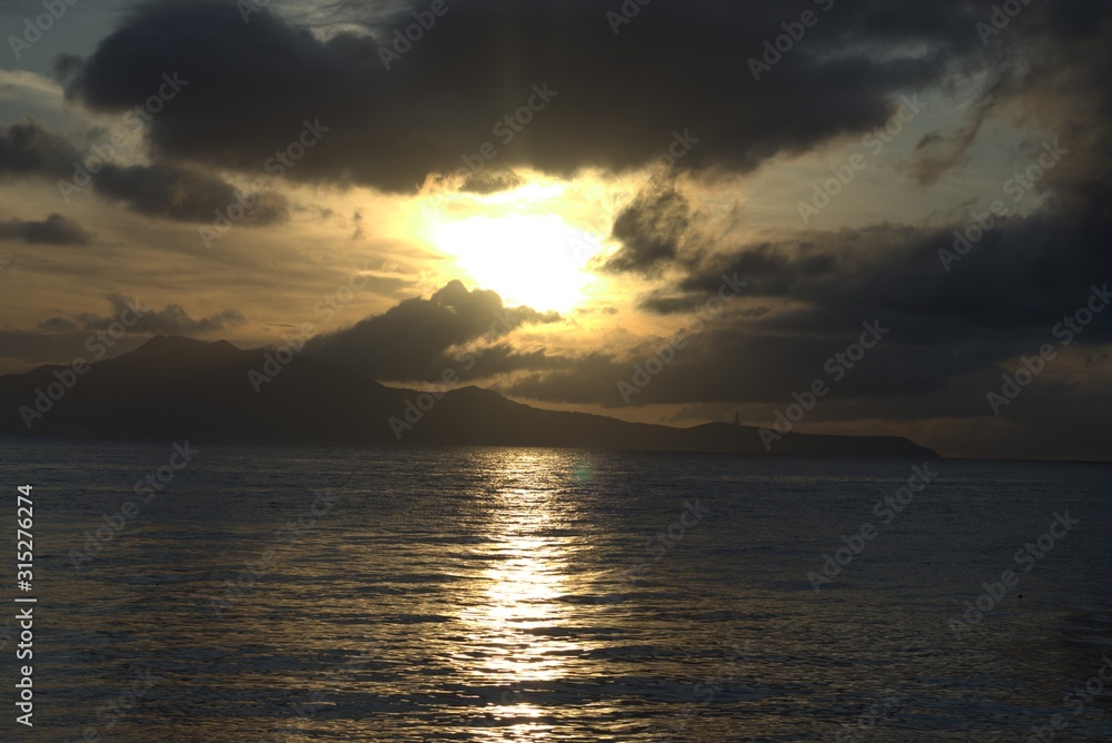 Sunrise at the beach of Mabini Batangas Philippines
