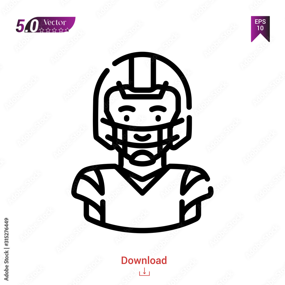 Outline american-football icon vector isolated on white background. Graphic design, material-design,sport-avatars icons mobile application, logo, user interface. EPS 10 format vector Outline american-football icon vector isolated on white background. Graphic design, material-design,sport-avatars icons mobile application, logo, user interface. EPS 10 format vector