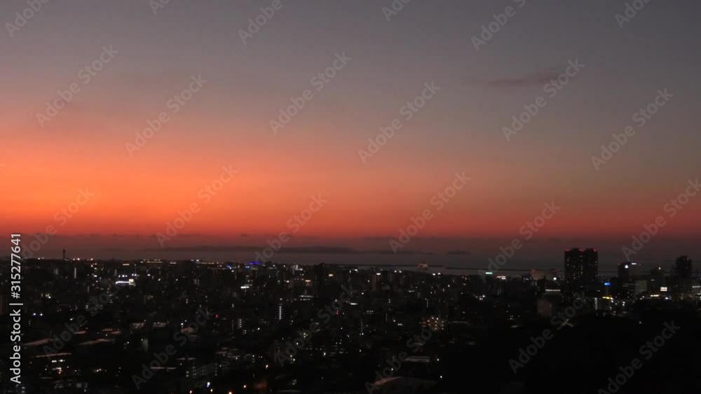 沖縄 首里から見る那覇の夕景 沖縄 首里から見る那覇の夕景