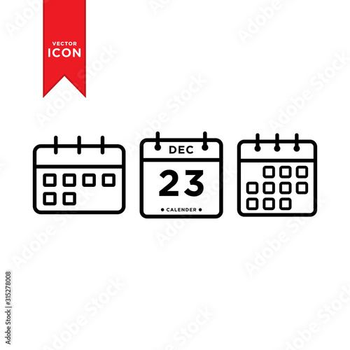 Calender icon vector. Simple design calender icon vector.