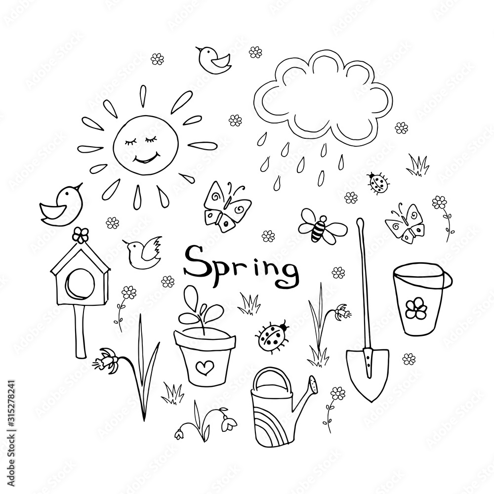 Drawing Ideas Easy Spring at Mary Cooper blog