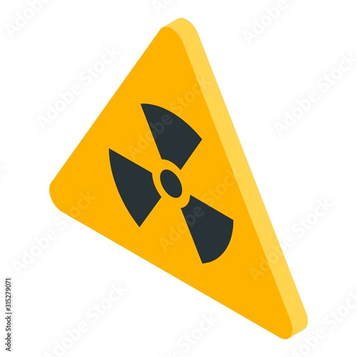 Radiation triangle icon. Isometric of radiation triangle vector icon for web design isolated on white background