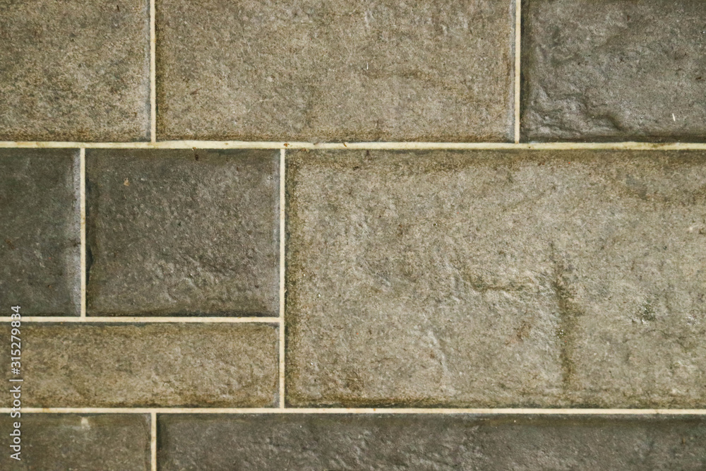 Fototapeta premium Grey and Brown Shades Brick Texture Pattern Wall Design For Background