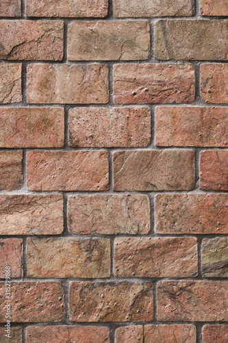 Reddish Brown Brick Texture Pattern Design For Wall Decor and Background