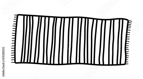 striped carpet textile decoration icon
