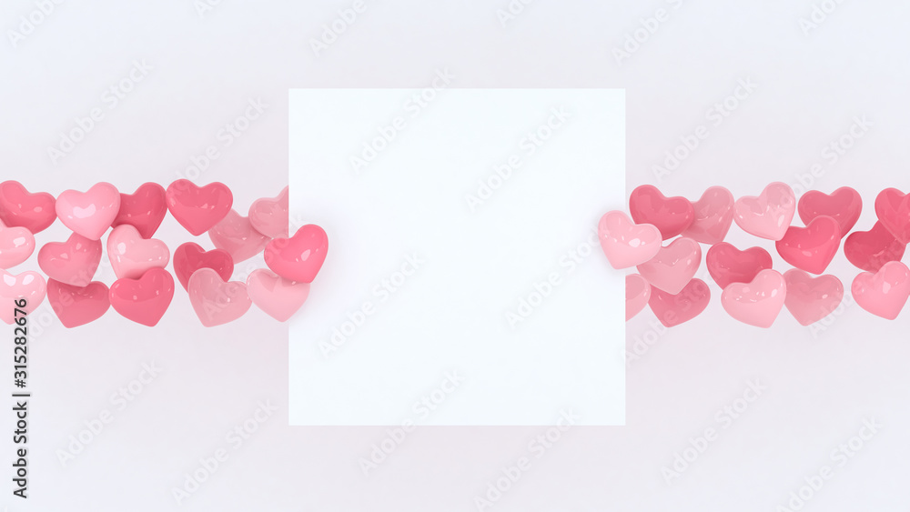 Hearts frame background. Valentines day wallpaper. 3d illustration. Wedding or marriage celebration. Romantic poster or banner hearts backdrop. Pastel pink love. Place for text. Stock Illustration | Adobe Stock Hearts frame background. Valentines day wallpaper. 3d illustration. Wedding or marriage celebration. Romantic poster or banner hearts backdrop. Pastel pink love. Place for text. Stock Illustration | Adobe Stock
