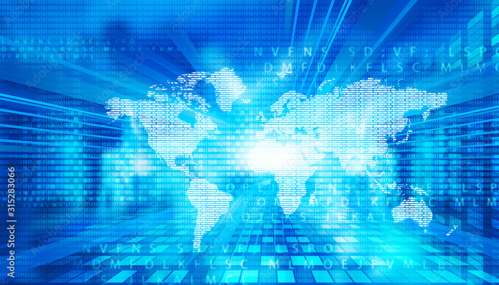 Digital world. Modern technology. Abstract background. Digital illustration. Digital world. Modern technology. Abstract background. Digital illustration.