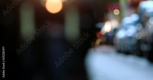 Wallpaper Mural Defocused Blurred City Traffic Lights On Sunset. Moving Motorcycle And Car On The Road During The Day, Front View - DCi 4K Resolution Torontodigital.ca