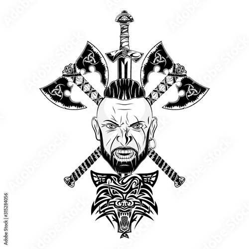 Viking_Totem_Wolf_0001