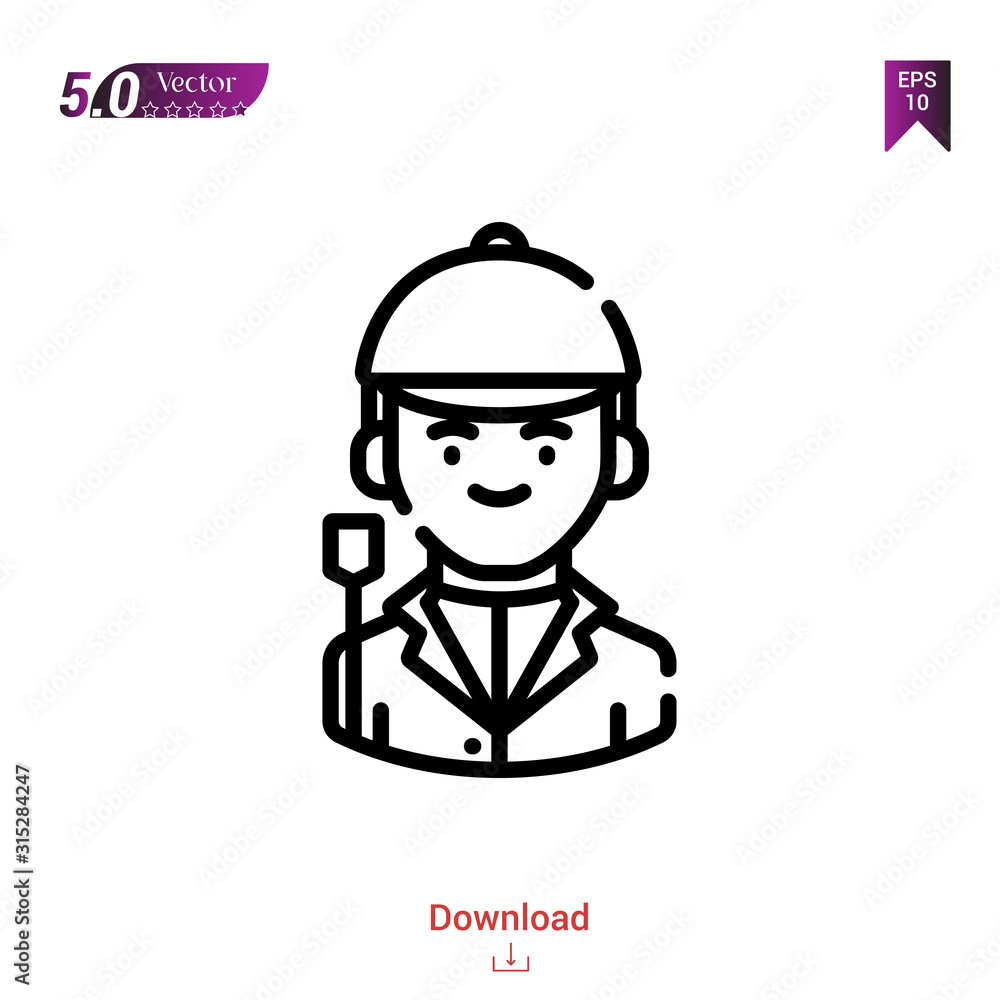 Outline horseman icon. horseman icon vector isolated on white background. Graphic design, material-design,sport-avatars icons mobile application, logo, user interface. EPS 10 format vector Outline horseman icon. horseman icon vector isolated on white background. Graphic design, material-design,sport-avatars icons mobile application, logo, user interface. EPS 10 format vector