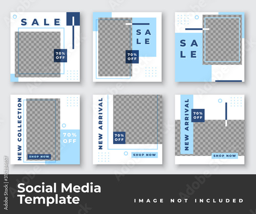 Editable Post Template Social Media Banners for Digital Marketing. Promotion Brand Fashion. Stories. Vector Illustration
