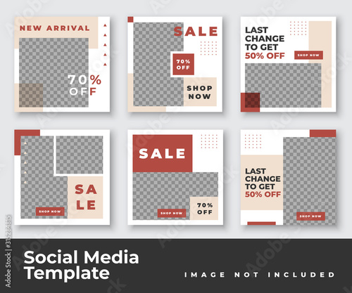 Editable Post Template Social Media Banners for Digital Marketing. Promotion Brand Fashion. Stories. Vector Illustration