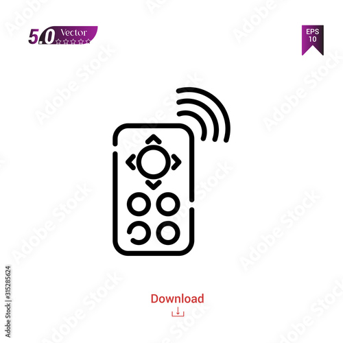 Outline remote-control  icon vector isolated on white background. Graphic design, material-design,smart-home icons mobile application, logo, user interface. EPS 10 format vector