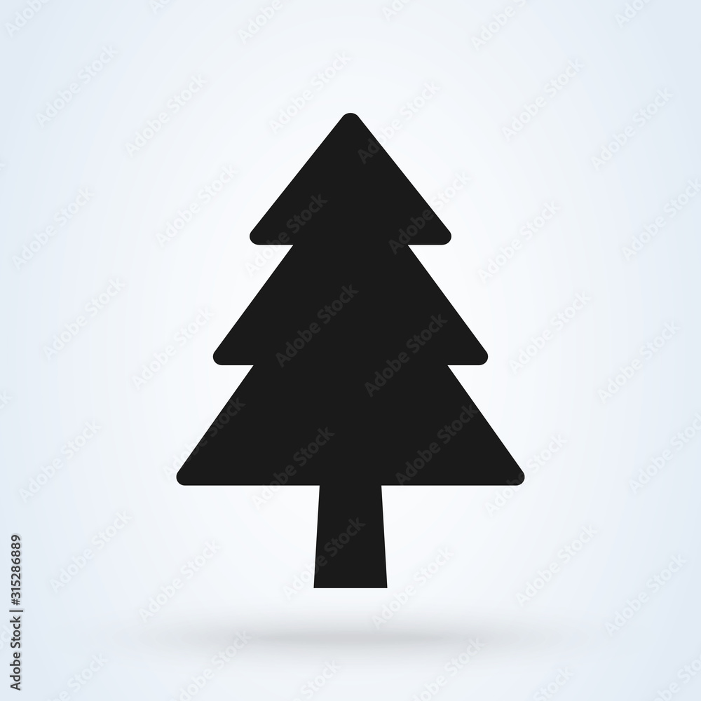 pine tree christmas, Simple vector modern icon design illustration. pine tree christmas, Simple vector modern icon design illustration.
